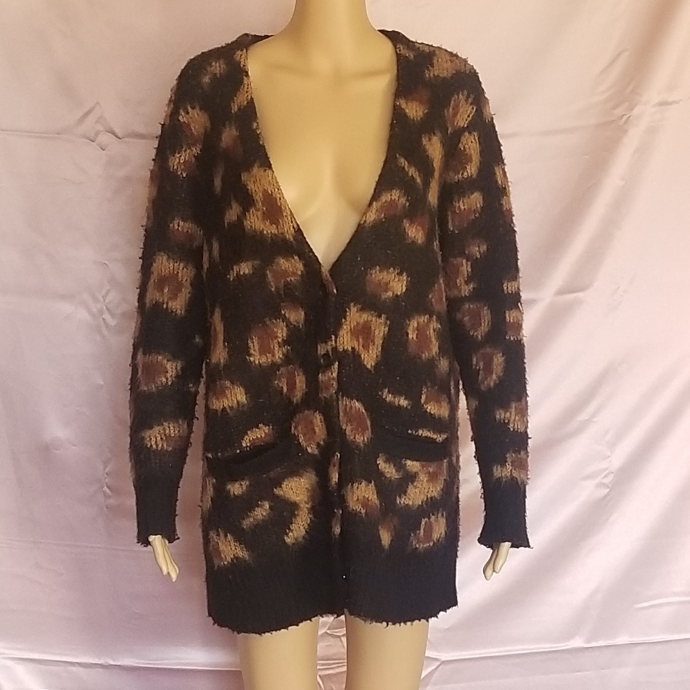 Leopard Mohair Cardigan